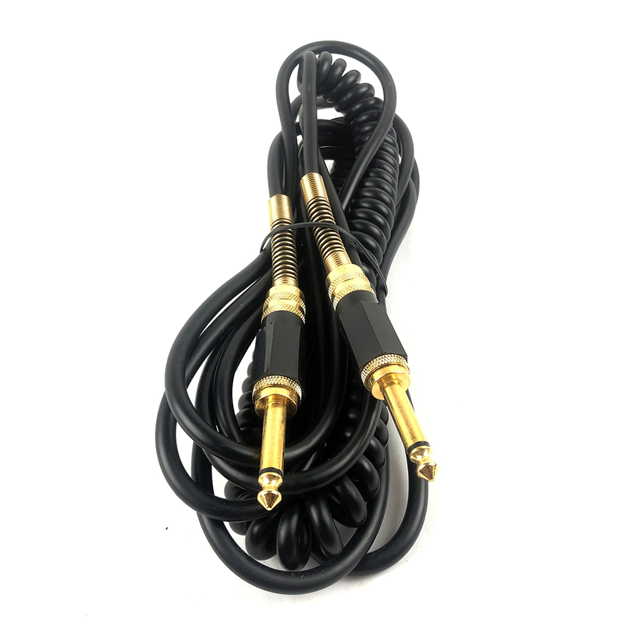 Lazer Music LG-49C Coiled Guitar Cable (Black 20 ft.)